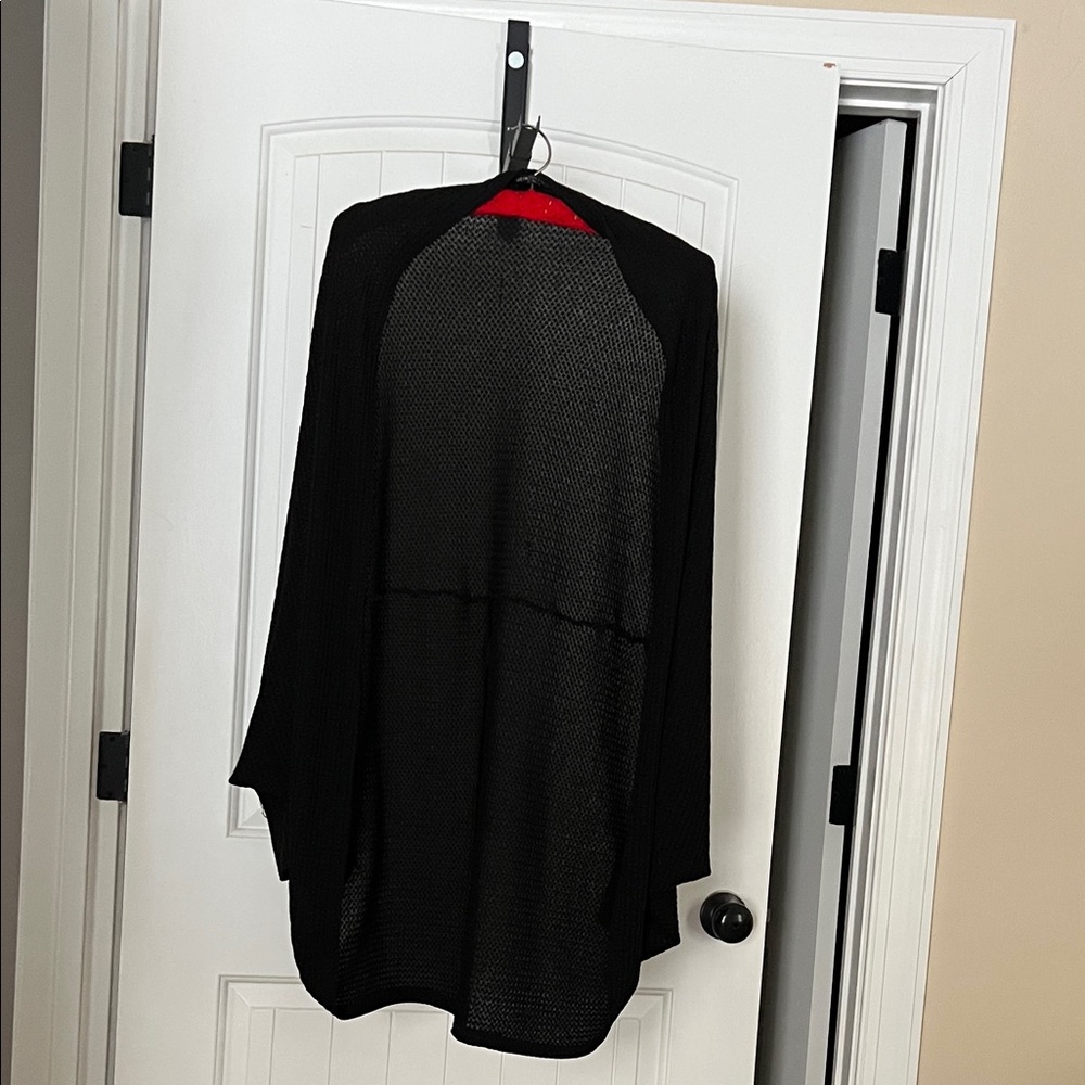 SHEIN Black Knit  Batwing Cardigan